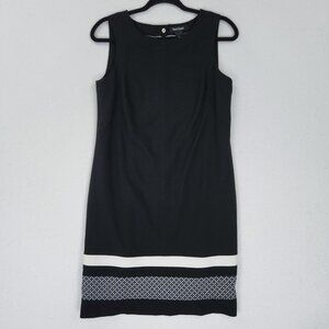 WHBM Dress Womens 4 Black Sleeveless Shift Stretch Casual Classic Business